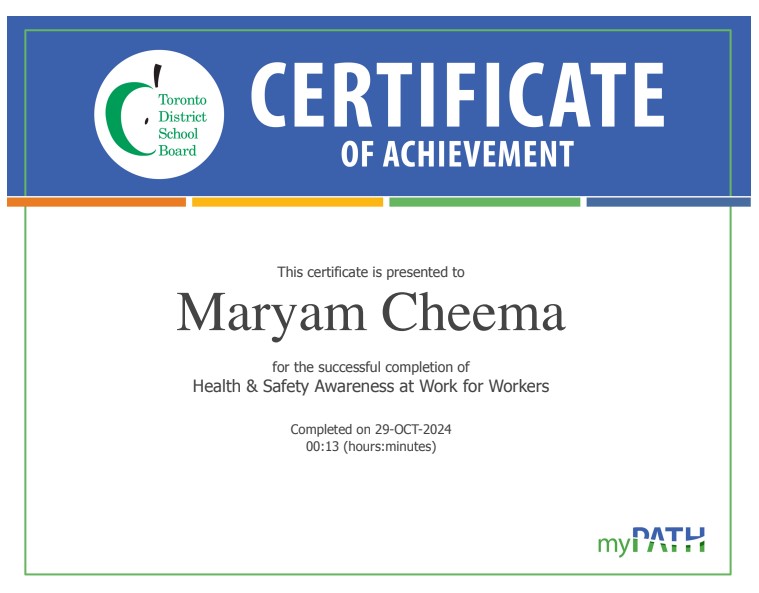 Health & Safety Awareness at Work for Workers